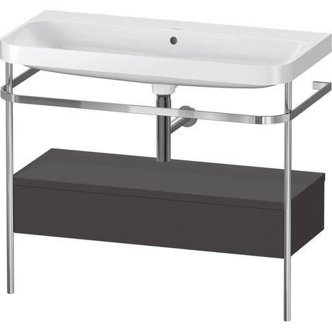 Duravit Happy D.2 Plus c-shaped Set mit Metallkonsole und