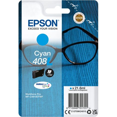 Epson 408L Brille DURABrite Ultra Single Tintenpatrone, cyan
