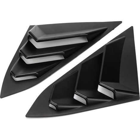 2 Pièces de Persiennes de Fenêtre d'aération Latérale de Quart de Fenêtre ArrièreHonda2016-2019-élégantes Persiennes d'aération en ABS Noir MatProtection Intérieure Améliorée de la Voiture (1/5)