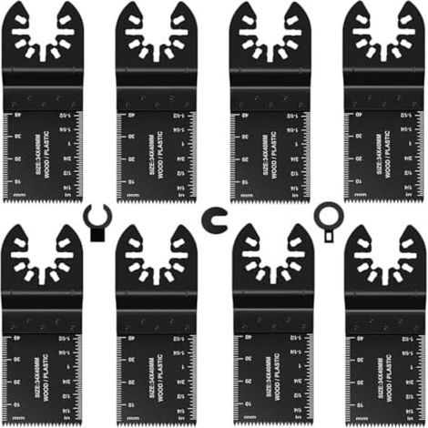 Lame Scie Oscillante, Outil Multifonction Universelle Accessoires pour Plastique, Bois, Métal, Multitool Fein Multimaster, Ryobi, Mi (1/5)