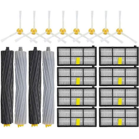 Kit de repuestos para el cepillo principal y el filtro HEPA para las series iRobot Roomba 800, 860, 865, 866, 870, 871, 880, 885, 886, 890, 900, 960, 966 y 980. (1/5)