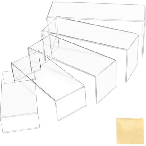 Support de Présentation Acrylique Transparent, 5 Tailles Forme U, Idéal pour Gâteaux, Figurines, Bijoux (1/4)