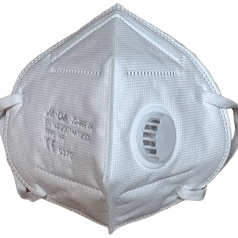 Masque respiratoire FFP3 à boucle auriculaire, 10 pièces emballées individuellement, masque jetable à 7 couches de protection (1/5)