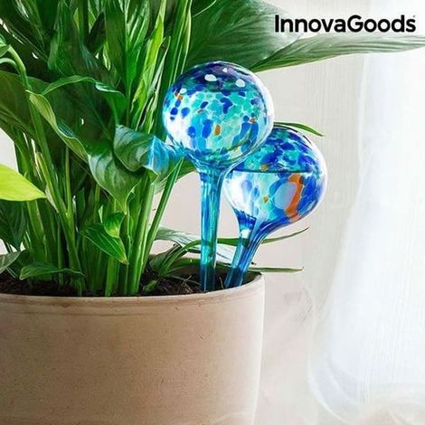 Globe d'irrigation goutte à goutte - InnovaGoods - Lot de 2 - Bleu (1/4)