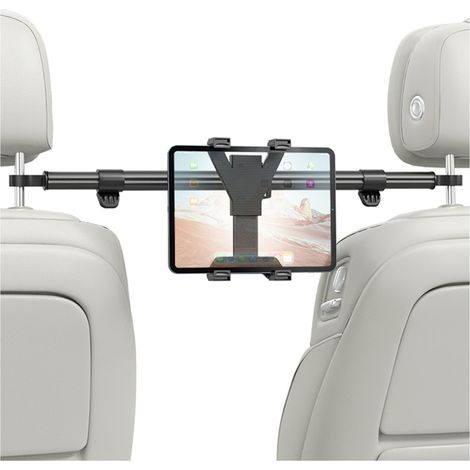Soporte Para Tableta Para Asiento Trasero - Ajustable De 34 A 73 Cm - Compatible Con Tabletas De 7 A 10,9 Pulgadas Y Smartphones - Soporte Para Cabeceras Dobles (1/5)