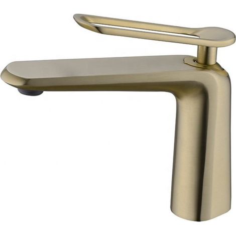 Robinet de lavabo sur plage 022 couleur or brossé collection Scamandre (1/5)