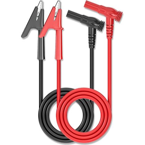 CCYKXAA 2x Fiche Banana à Pince Crocodile électriques fils Multimètre cable de Test Sonde Cordon Alligator Flexible Câble de Test Pour les Tests de Laboratoire 3,3ft/1m (1/5)