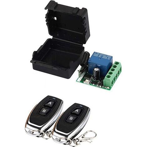 Commutateur de TéLéCommande Sans Fil 433 MHz Universel DC12 V 1 CH Module RéCepteur Relais éMetteur RF TéLéCommande 433 MHz (1/2)