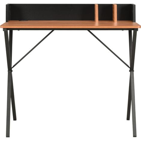 Maison Exclusive - Schreibtisch Schwarz und Braun 80x50x84 cm