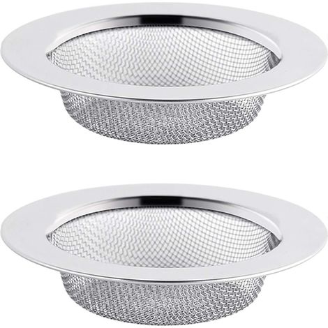 2 pezzi filtro lavello cucina, filtro lavello in acciaio inox, griglia lavello (grande)