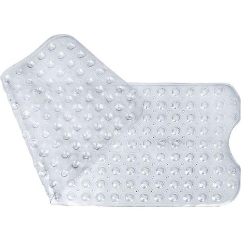 Tapis de douche antidérapant pour baignoire avec ventouses 100 x 40 cm transparent (1/5)