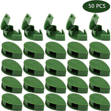 [NIEMALS VERWENDET] 50 Stück Pflanzen-Kletter-Wandbefestigungsclips mit 60 Stück Acryl-Klebeaufklebern, Pflanzen Fixiert, Unsichtbare Wandreben, Befestigungsclips, Pflanzenverbindungsclip für Drinnen