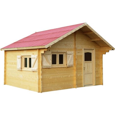 Abri de jardin 24.96 m2 bois naturel - Habrita - CZ 5040.02 (1/5)