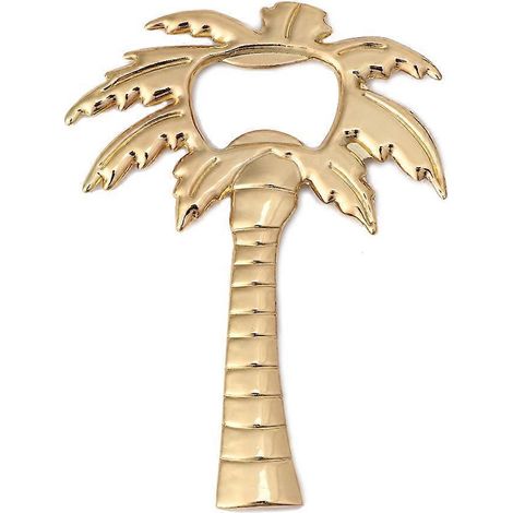 Ouvre-bouteille décoratif en forme de palmier doré - Idée cadeau pour mariage ou fête (1/4)