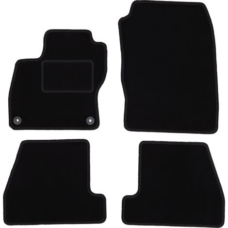 Alfombrillas de terciopelo negro para Ford Focus MK3 hatchback, sedán, familiar (2010-2018)