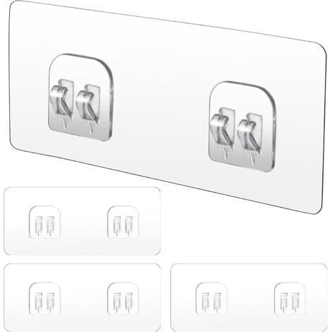 Lot De 4 Adhésifs De Rechange pour Support De Douche Crochets Adhésifs Puissants pour Support De Douche D'angle Étagère De Salle Bain Panier Porte Savon Crochets De Suspension Accessoires De Cuisine (1/5)