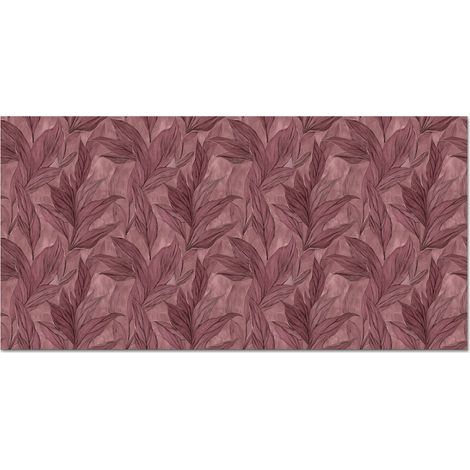 CRÉDENCE CUISINE Feuilles - Motif - Violet 60x30 cm (1/5)