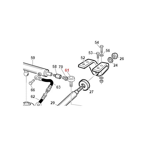 Rechtes Gelenk M16x1 für Lenkung TURBO1 ORIGINAL GIANNI FERRARI 00.78.10.0040