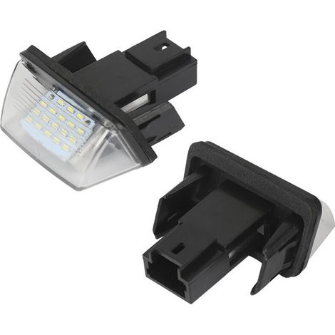 Lntyq Lot de 4 feux plaque d'immatriculation LED pour Peugeot 206 207 306 307 308 406 407 5008 Citro毛n C3 C4 C5 Berlingo Saxo Xsara 4D 5D Canbus sans erreur