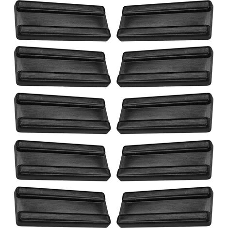 10x Patin mini 39x16mm à visser en plastique Glisseur Cale Entretoise Murale Sol Pied Meuble Table Chaise Parquet Protection, noir (1/3)