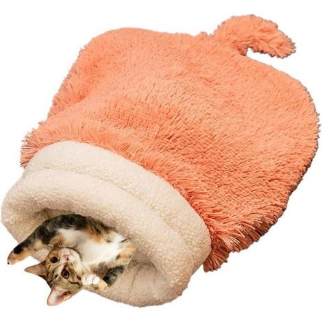 6030CM Sac de Couchage nid de Chat Sac de Couchage Chaud d'hiver pour Chat Lit pour Chat Auto-Chauffant Enveloppe Chat (1/4)