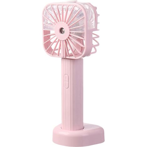 Ventilador portátil con función de nebulización, recargable por USB, de material ABS, ideal para viajes. (1/3)