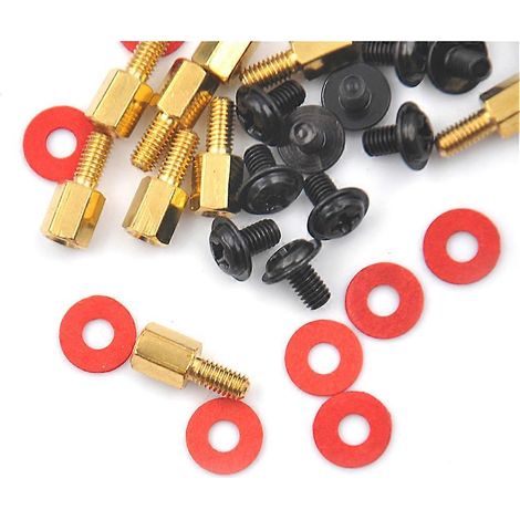 Lot de 36 vis de fixation pour carte mère de boîtier PC, rondelles isolantes, entretoises en laiton de 65 mm (6-32-M3) pour ventilateurs de boîtier. (1/5)