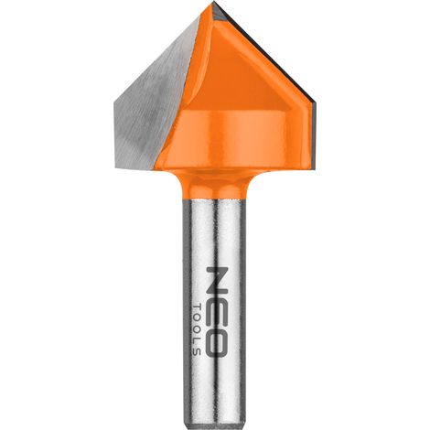 Fresa a V, TCT, 25,4 x 25,4 mm, gambo da 8 mm (1/4)