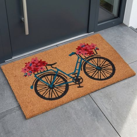 Natural Flower Power Coir Doormat (1/2)