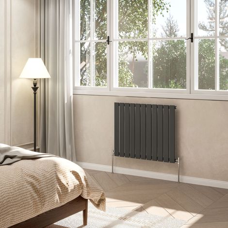 AVER-GROWTH Flat Panel Single Designer Radiator Central Heating Rads 600x748mm Anthracite (1/5)