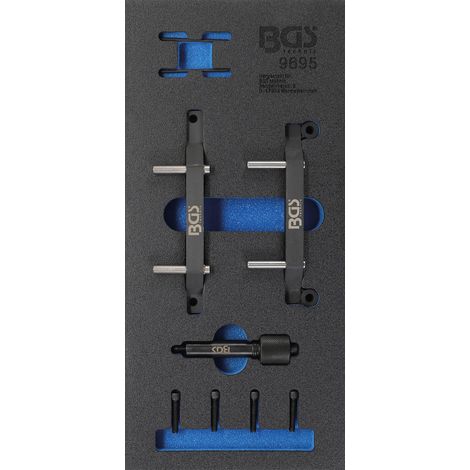 BGS Carro de taller incrustación 1/3: Juego de herramientas de ajuste del motor para Jeep 3.0 V6 Diesel 9 pzs. - 9695