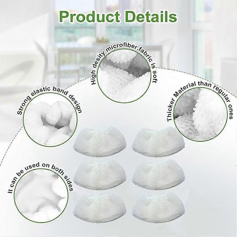Für Kärcher SC1 SC2 SC3 SC4 SC5 CTK10 CTK20 Dampfmopp-Bezüge, Ersatzteile für Dampfreiniger, 8 Stück (8 Stück) (1/5)