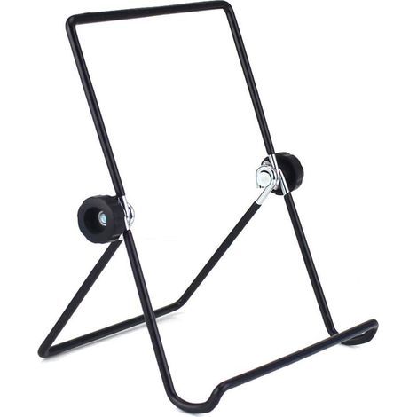 Supporto universale per tablet multi-angolo, antiscivolo, regolabile (nero) (1/4)