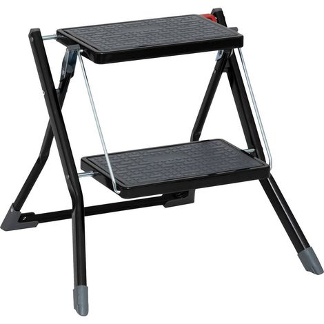 Atmosphera – Marchepied pliant 2 marches en métal – Charge maximale 150 kg – Dimensions 49x48x44 cm – Verrouillage de sécurité intégré (1/10)