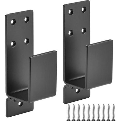 Clip di bloccaggio per porte, 2 pezzi, staffa metallica a forma di U, serrature rinforzate per porte, supporto di sicurezza per casetta da giardino/garage (1/5)