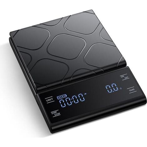 Balance à café rechargeable E70 noire avec minuteur 5 kg/0,1 g (1/5)