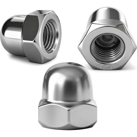 M10 Écrou Borgne 20 Pièces 304 Acier Inoxydable Ecrou Borgnes Hexagonal DIN 1587 Pour Vis Boulons Filetés (1/5)