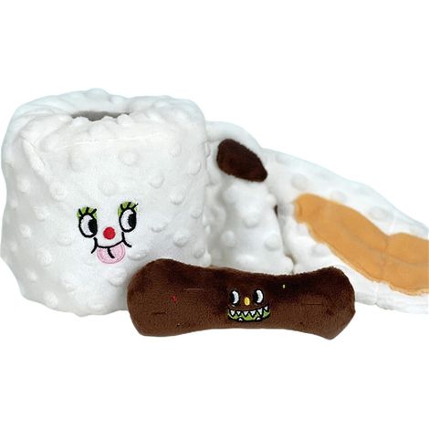 Jouet pour chien avec nourriture cachée, jouet interactif couineur, jouet à mâcher en peluche (1/4)