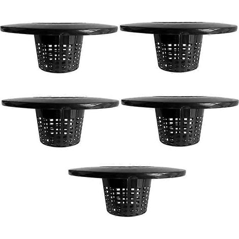 Pots en filet de 15 cm pour couvercles larges de seaux de 20 litres (lot de 5), coupelles en filet pour couvercles de seaux hydroponiques, couvercles de paniers DWC pour seaux (1/5)