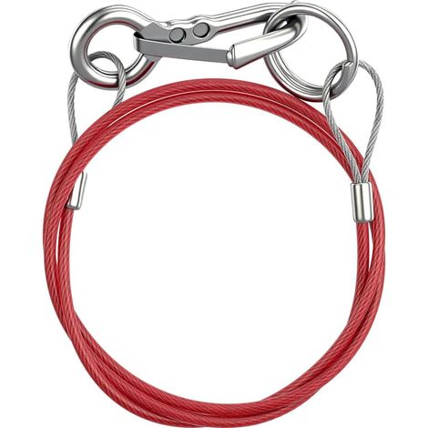 Câble de Frein et d'arrachement, 1 Mètre Diamètre du Fil 4 mm Câble Frein Sécurité avec Mousqueton, Durable Anti-Rayures pour Le Freinage des Remorques et Caravanes, Camping-Cars