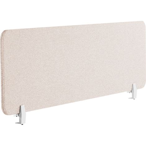 Pannello Divisorio Fonoassorbente per scrivania in PET beige 160 x 40 cm Wally