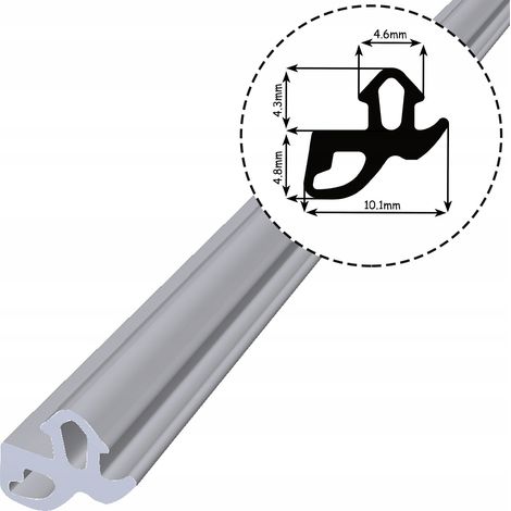 Junta para ventanas de PVC S-1560 ALUPLAST GRIS 1m (1/5)
