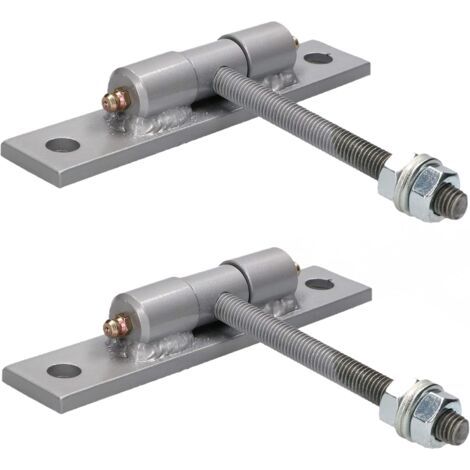 Lot de 2 anches de portail avec tôle à visser et tétons de lubrification réglables - Diamètre : 10 mm - Construction robuste-NANOTEH (1/5)