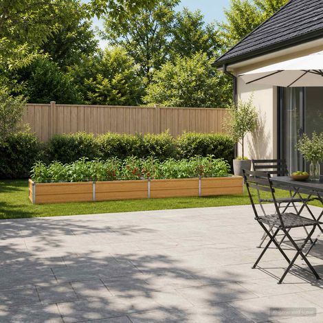 vidaXL Cama de Jardín Elevada Natural 320 x 40 x 24 cm (1/5)