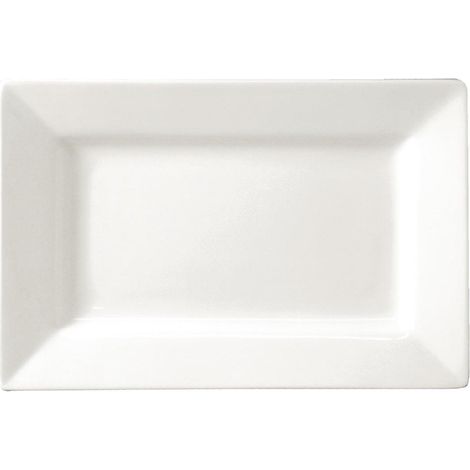 Assiettes en Céramique Rectangulaires 200 x 130 mm à Bord Large Lumina - Lot de 6 (1/4)