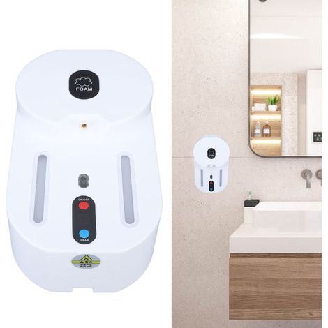 Automatischer Seifenspender mit Sensor, Schaum-Händedesinfektionsmittelspender, Infrarotsensor, elektrischer Wandspender für Händedesinfektionsmittel im Innenbereich (Schaummodell) (1/5)