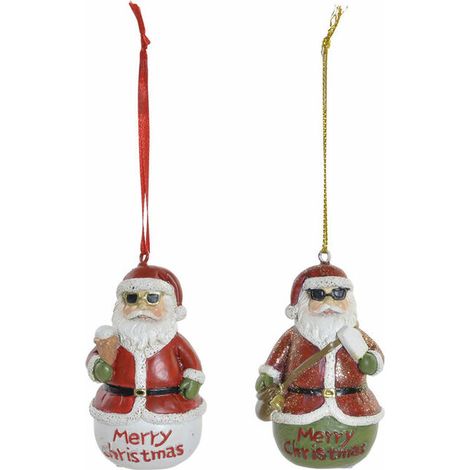 Dekoration zum Aufhängen DKD Home Decor Weihnachten Harz (2 pcs) (4.5 x 3 x 7 cm)