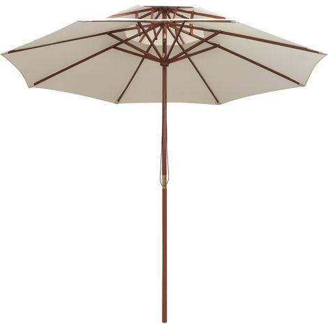 Maison Exclusive - Doppeldeck Sonnenschirm 270×270 cm Holzstange