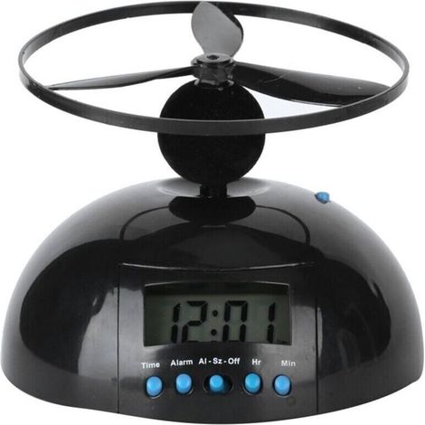 Horloge volante Réveil Volant Fantaisie Mini Hélice Ronde Portable Numérique LCD Articles Ménagers electromenager fait (1/4)