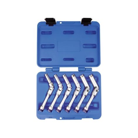 KING TONY - Coffret de douilles longues 3/8 articulées pour bougie de prechauffag